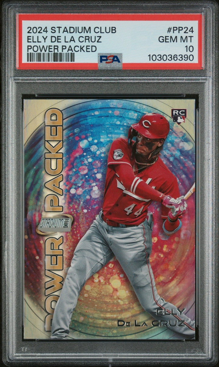 Graded 2024 Stadium Club Elly De La Cruz #PP24 Power Packed Card PSA 10