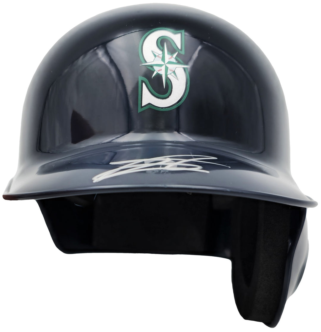 Julio Rodriguez Signed Seattle Mariners Blue Mini Helmet Beckett