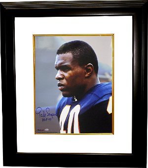 Gale Sayers signed Chicago Bears 16x20 Photo Custom Framed  w/ HOF77- GTSM HOLO