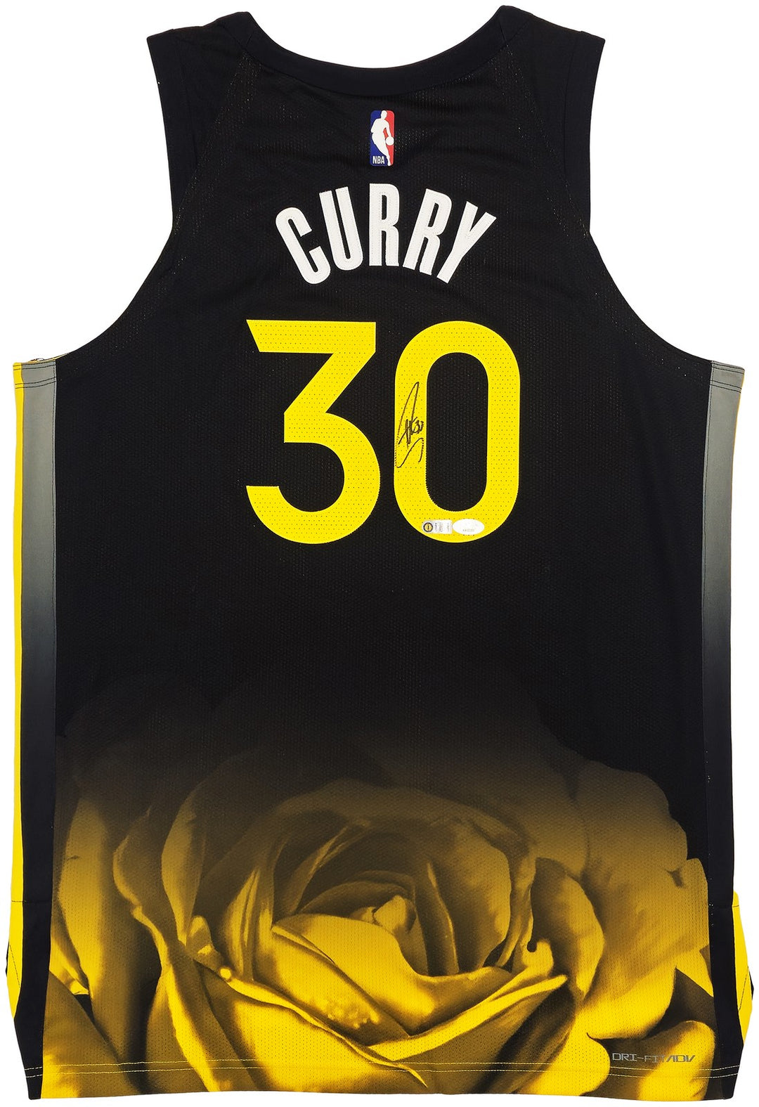 Warriors Stephen Curry Signed Black Nike City Edition Jersey Size 48+2 JSA