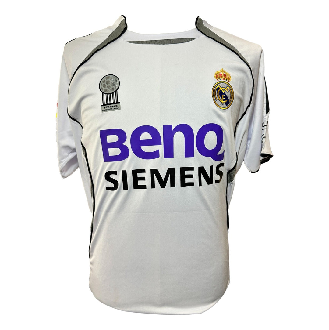 Roberto Carlos Autographed Real Madrid White Soccer Jersey BAS COA Signed