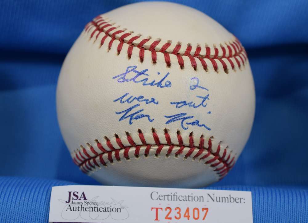 Ken Kaiser Signed Jsa Coa 1994 World Series Baseball Authentic Autographed 6