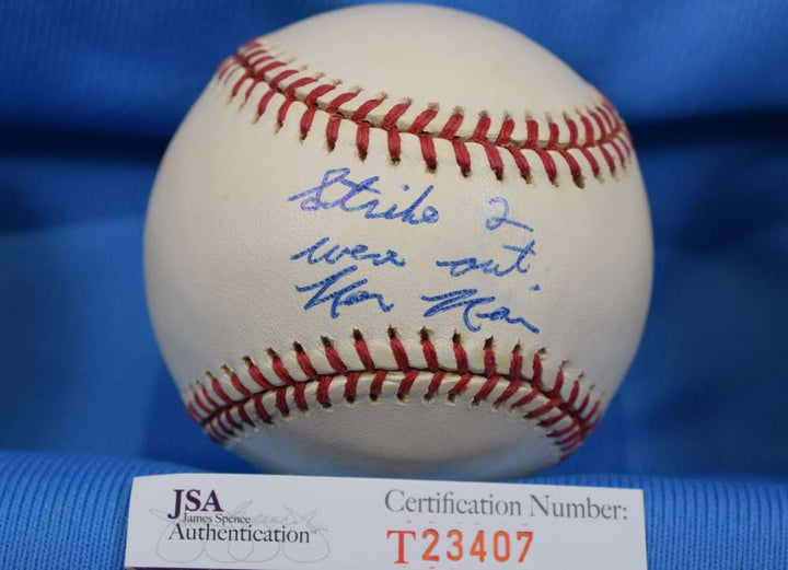 Ken Kaiser Signed Jsa Coa 1994 World Series Baseball Authentic Autographed 6