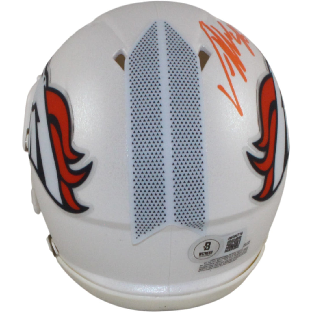 Von Miller Autographed Denver Broncos 24 Alt Mini Helmet Beckett Witness 54685