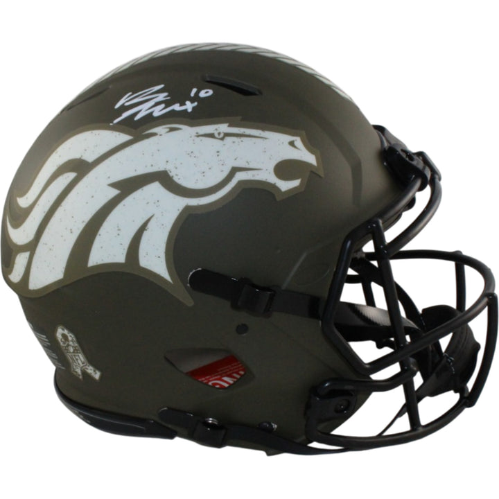 Bo Nix Autographed Denver Broncos Authentic 22 STS Helmet Beckett Witness 55145