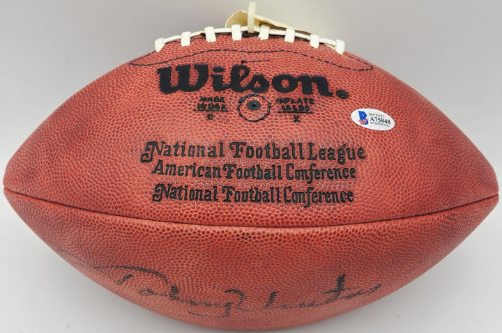 Johnny Unitas Signed Official NFL Leather Football Colts Beckett #A75848