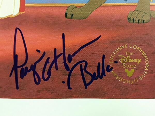 PAIGE O'HARA Signed 11x14 DISNEY LE Lithograph Beauty & the Beast Enchanted Xmas