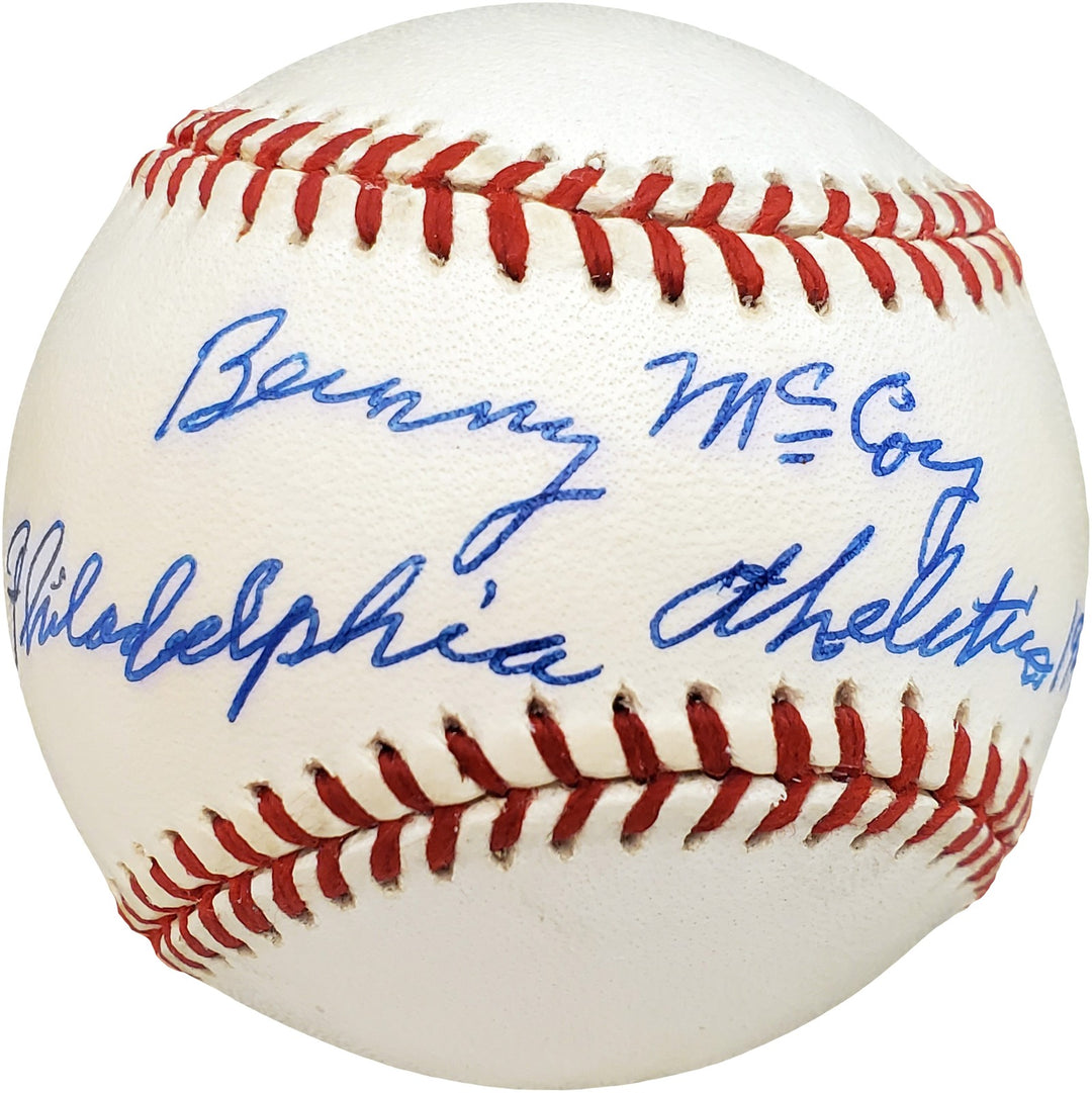 Barney McCosky Signed AL Baseball Philadelphia A's "Athletics 1940-1941" Beckett