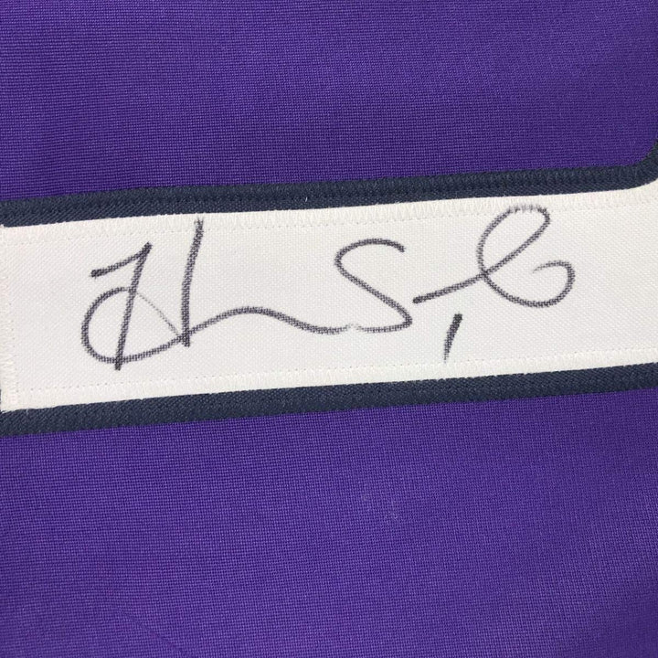 Framed Signed Hope Solo 35x39 Purple USA World Cup Jersey JSA COA