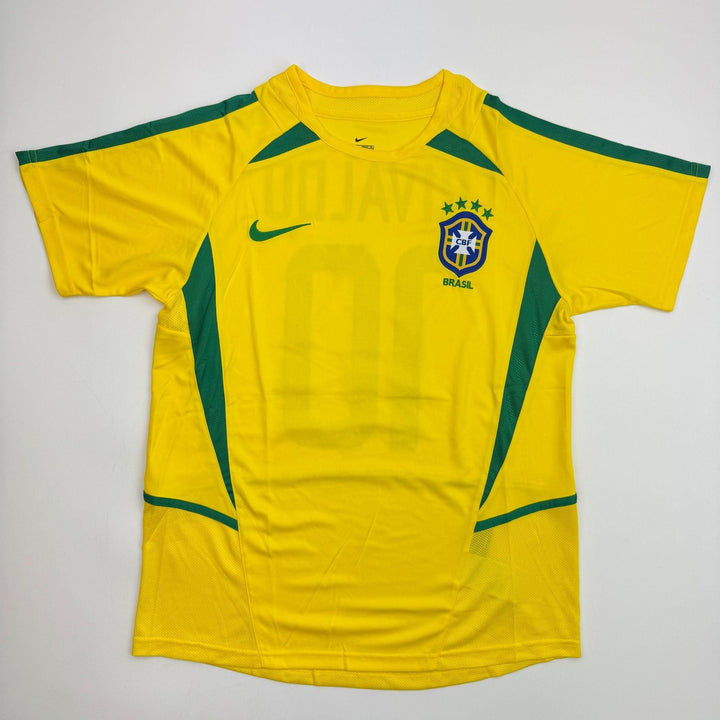 Autographed/Signed Rivaldo Brazil Yellow Soccer Jersey Beckett BAS COA