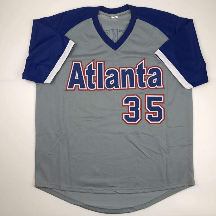 Autographed/Signed Phil Niekro Atlanta Grey Baseball Jersey JSA COA Holo Only