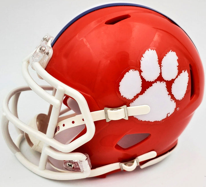 Travis Etienne Signed Clemson Tigers Orange Replica Speed Mini Helmet Beckett