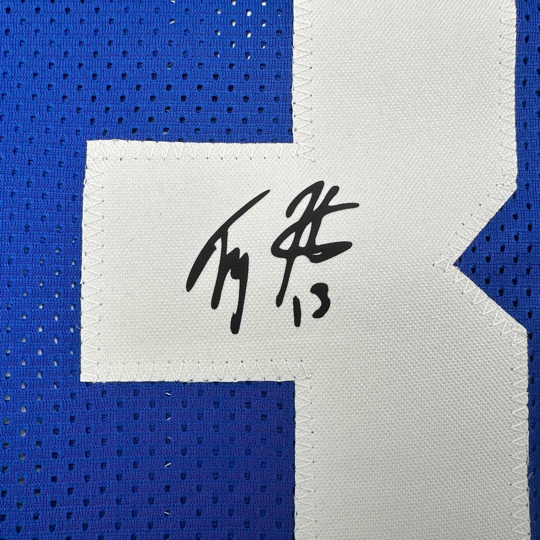 Facsimile Autographed T.Y. TY Hilton Indianapolis Blue Reprint Jersey Men's XL