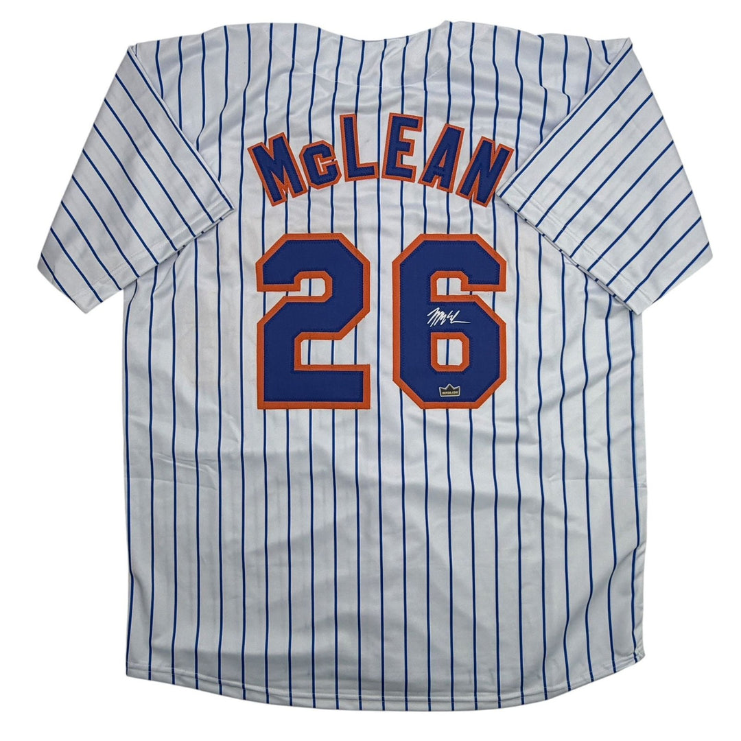 Facsimile Autographed Nolan McLean New York Pinstripe Reprint Jersey Men's XL