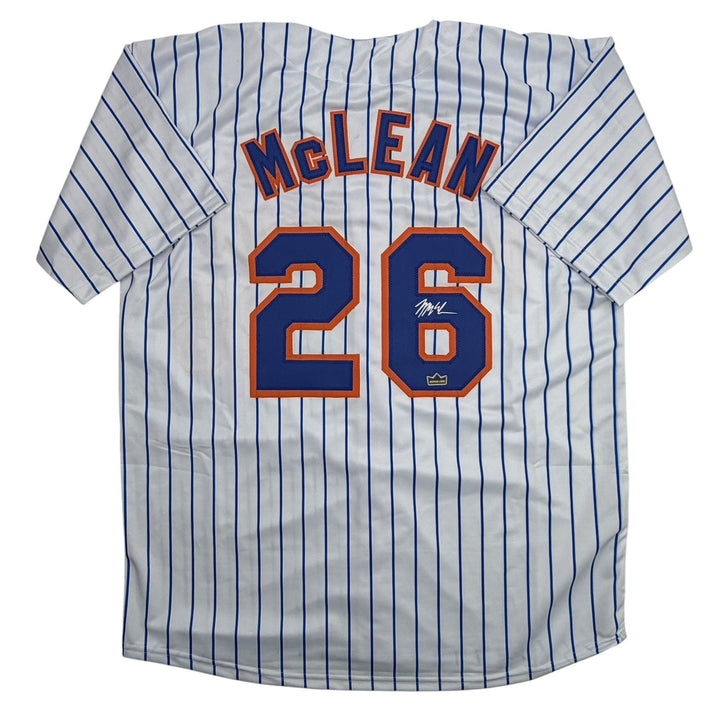 Facsimile Autographed Nolan McLean New York Pinstripe Reprint Jersey Men's XL