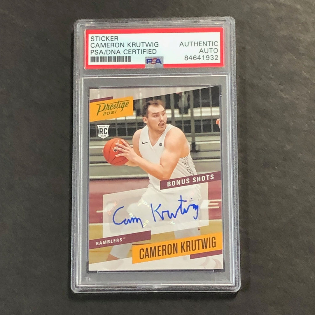 2021 Panini Chronicles Prestige Draft Picks #PBCKR Cameron Krutwig Signed Card A