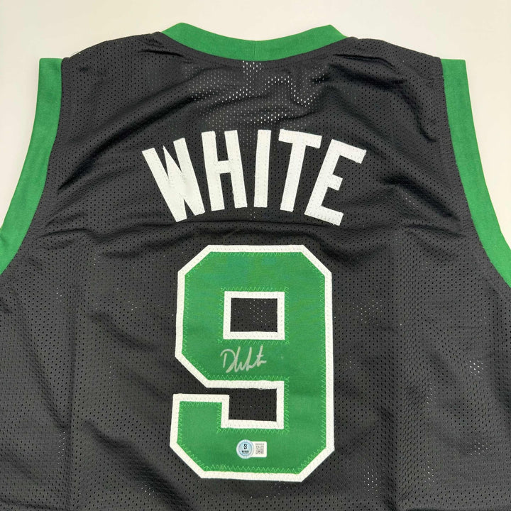 Autographed/Signed Derrick White Boston Black Jersey Beckett BAS COA