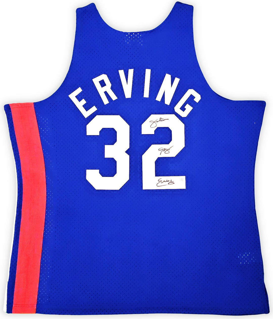 ABA Nets Julius Dr J Erving Auto Blue Mitchell Ness 73 Swingman Jersey 2X BAS