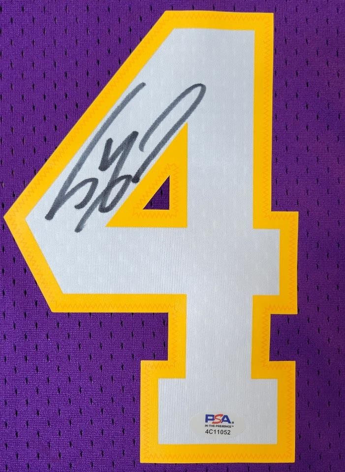 Shaquille O'Neal Shaq signed Mitchell & Ness 1999-00 Lakers Jersey autograph PSA
