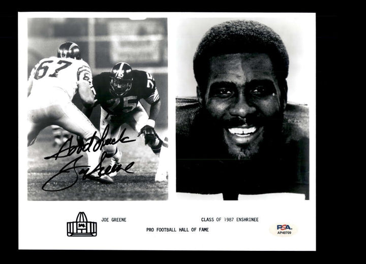 Joe Greene PSA DNA Autograph 8x10 Photo Steelers Signed