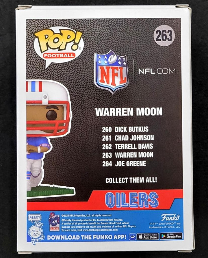 Warren Moon signed "HOF 06" Houston Oilers Funko Pop! 263 autograph ~ JSA COA