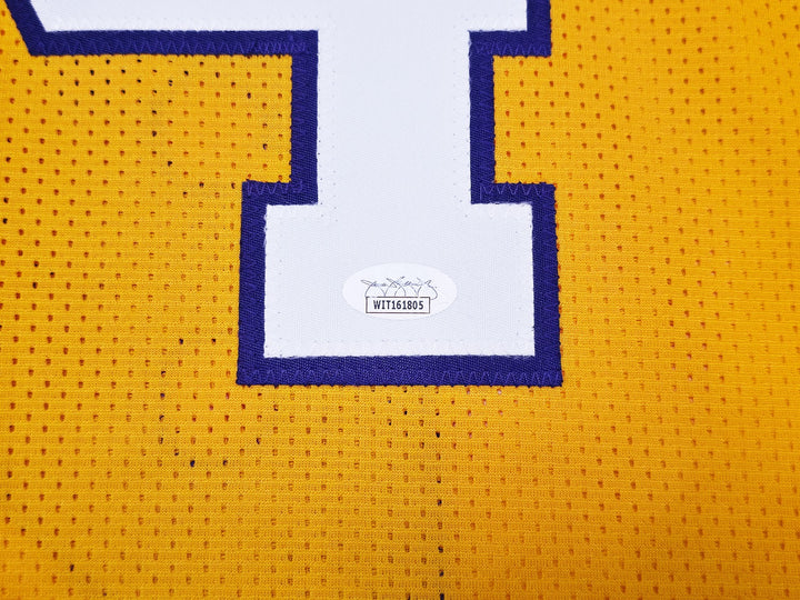 Los Angeles Lakers Shaquille O'Neal Autographed Signed Gold Jersey JSA