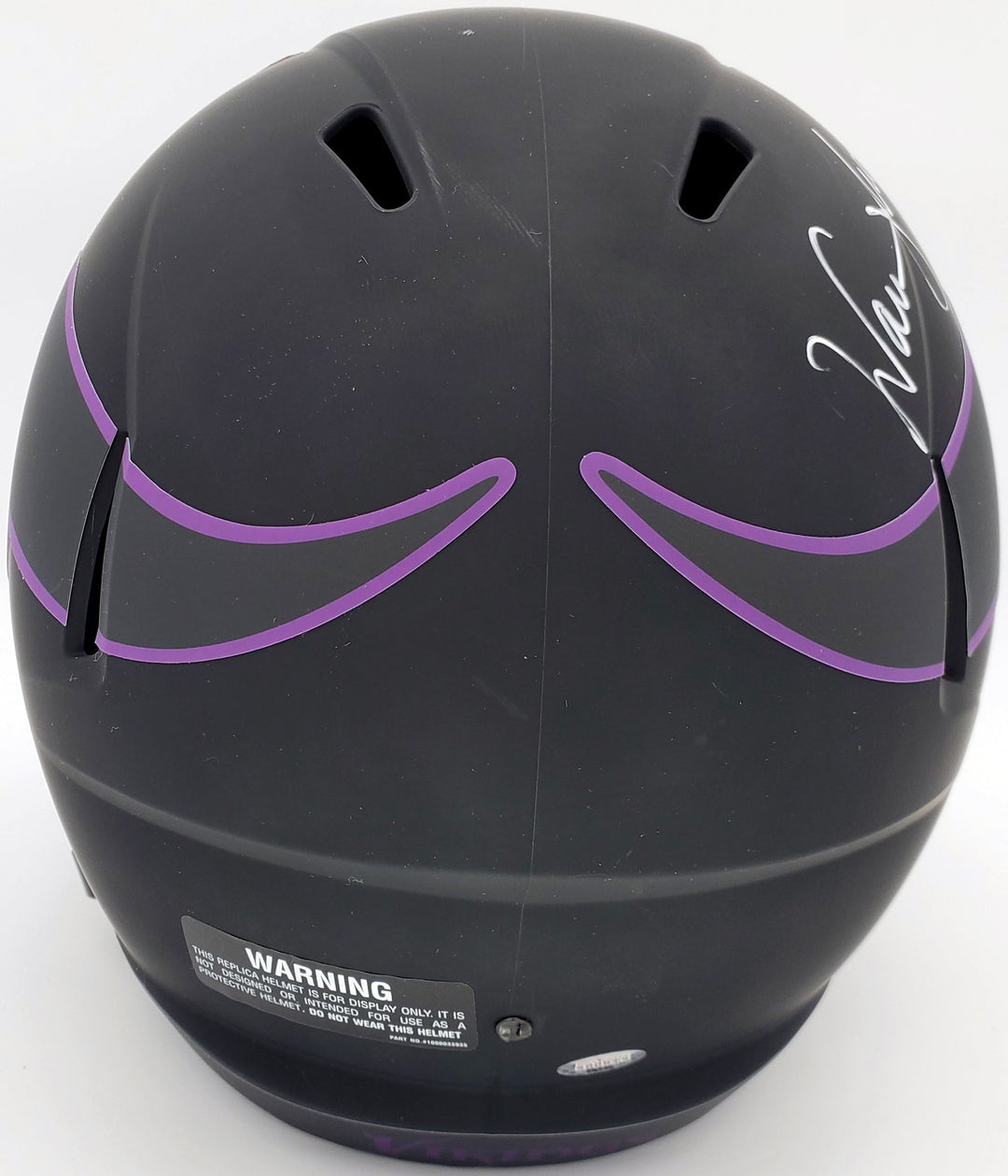 Warren Moon Signed Minnesota Vikings Eclipse Black Full Size Speed Replica