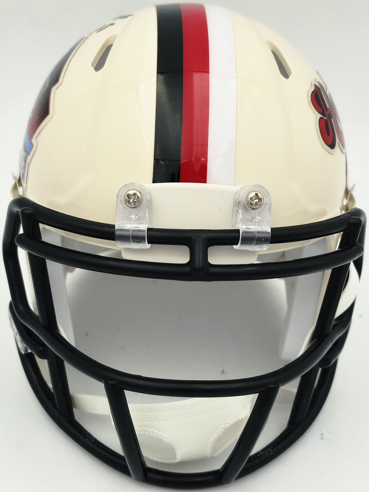 Brian Urlacher Signed Bears Cream HOF Logo Mini Helmet HOF 18 Beckett