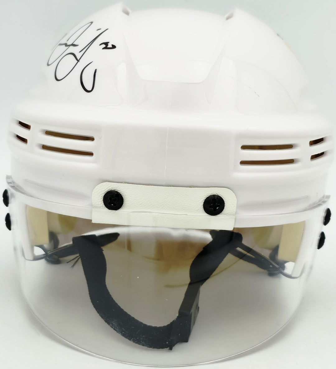 Jaromir Jagr Signed Pittsburgh Penguins White Mini Helmet JSA Witness