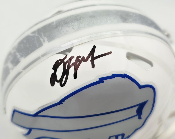 DJ Moore Signed Buffalo Bills White Rivalries Speed Mini Helmet Beckett Witness