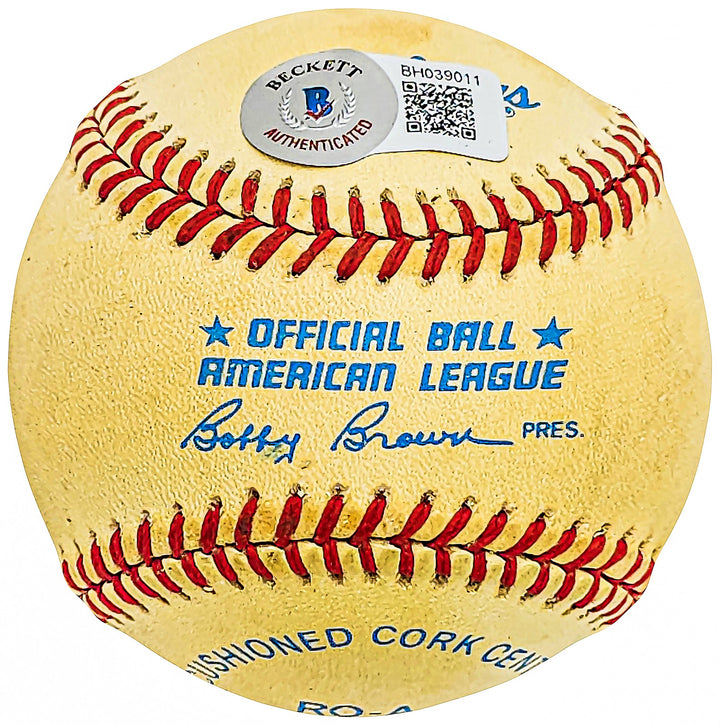 Hal Kolstad Signed American League Baseball Boston Red Sox Beckett #BH039011