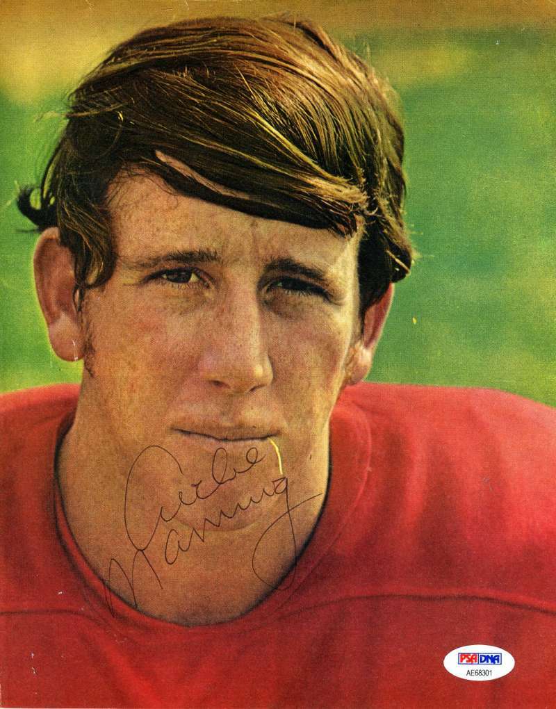 Archie Manning Psa Dna Autograph 8x10 Vintage Ole Miss Photo  Hand Signed