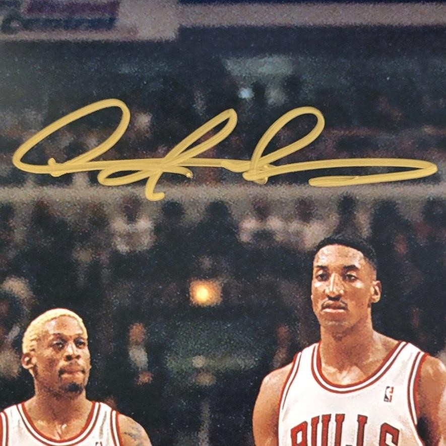 Dennis Rodman signed 97-98 Bulls Last Dance 16x20 photo autograph ~ Beckett BAS