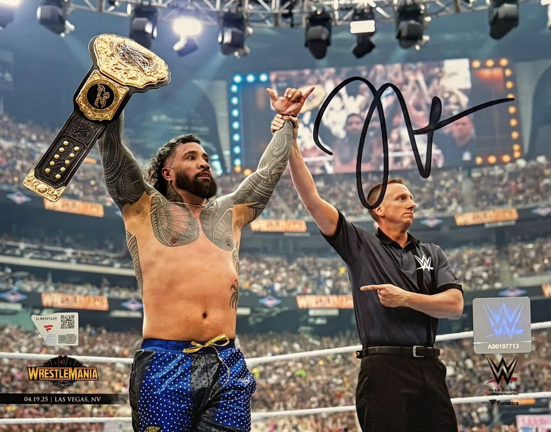 Jey Uso Signed 8x10 WWE Wrestlemania 41 Photo Fanatics