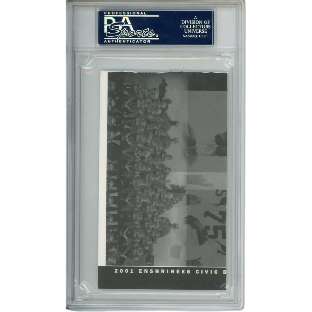 George Young Autographed New York Giants 3x5" Cut PSA Slabbed 54792