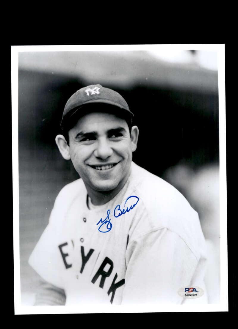 Yogi Berra PSA DNA Signed 8x10 Photo Autographed Yankees