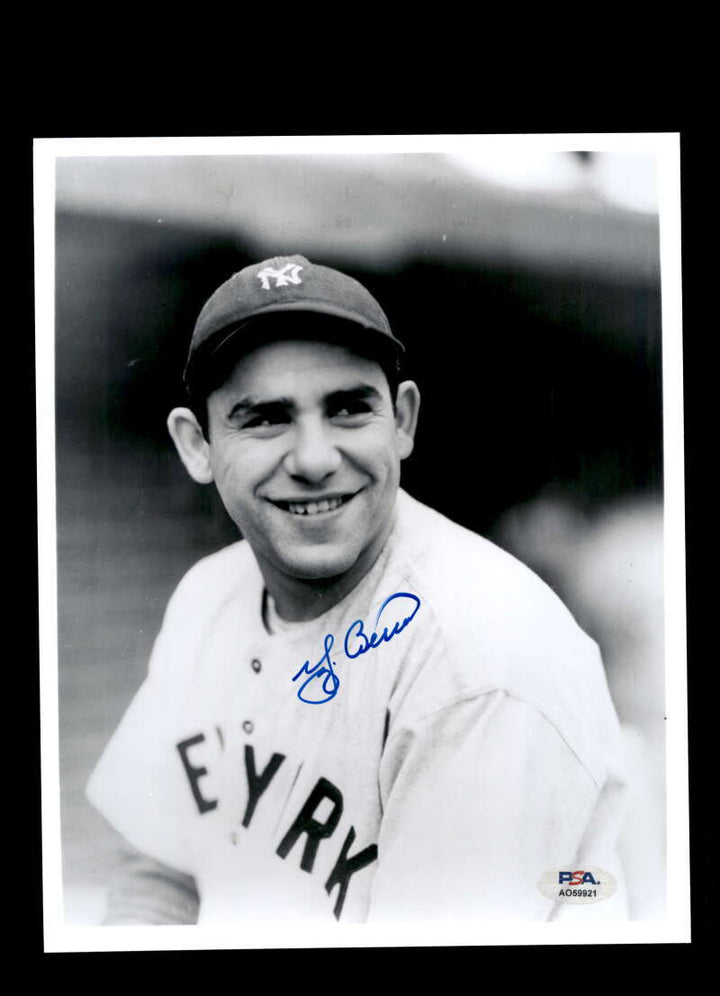 Yogi Berra PSA DNA Signed 8x10 Photo Autographed Yankees
