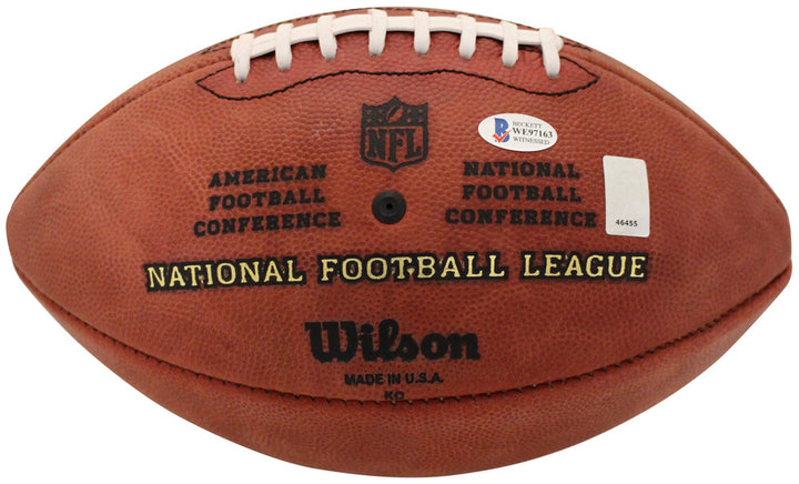 Russell Wilson Autographed Denver Broncos Official Football Beckett 35682