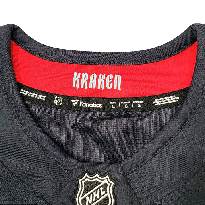 Seattle Kraken Yanni Gourde Signed Blue Fanatics Jersey Size L Fanatics Holo