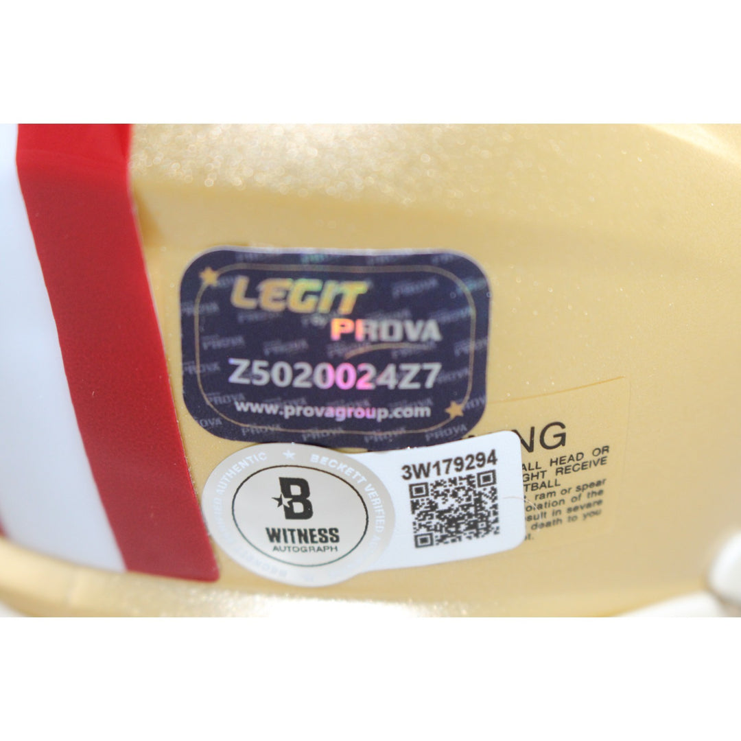 Frank Gore Autographed San Francisco 49ers  Mini Helmet Beckett Witness 51642