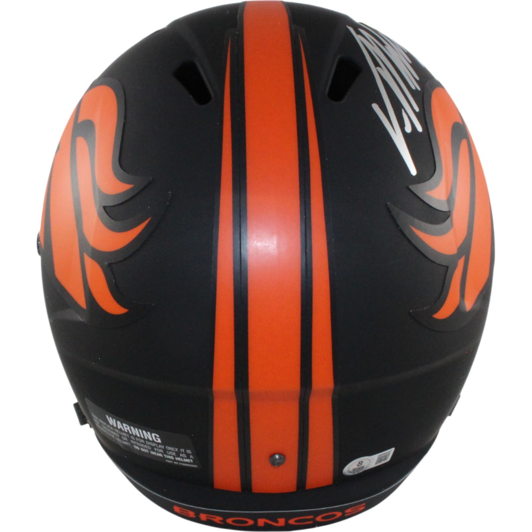 Von Miller Autographed Denver Broncos F/S Eclipse Helmet Beckett Witness 54732