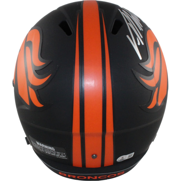 Von Miller Autographed Denver Broncos F/S Eclipse Helmet Beckett Witness 54732