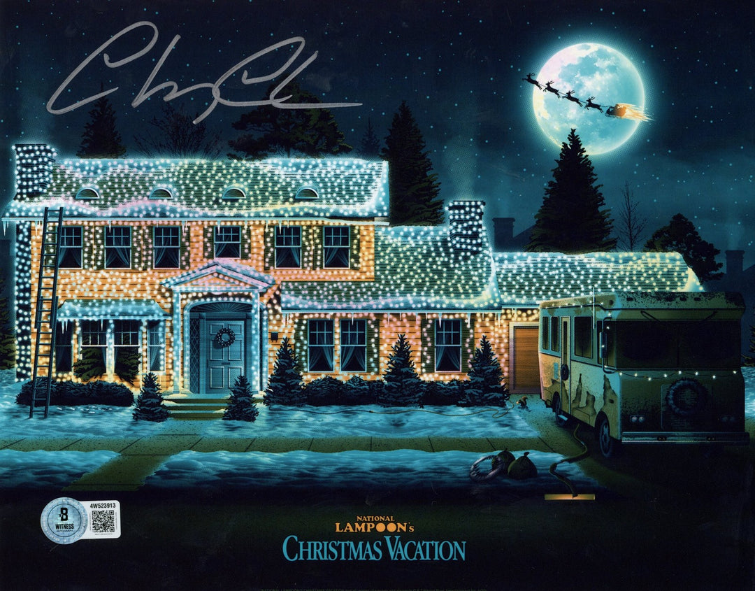 Chevy Chase Autographed/Signed Christmas Vacation 8x10 Photo Beckett 56485
