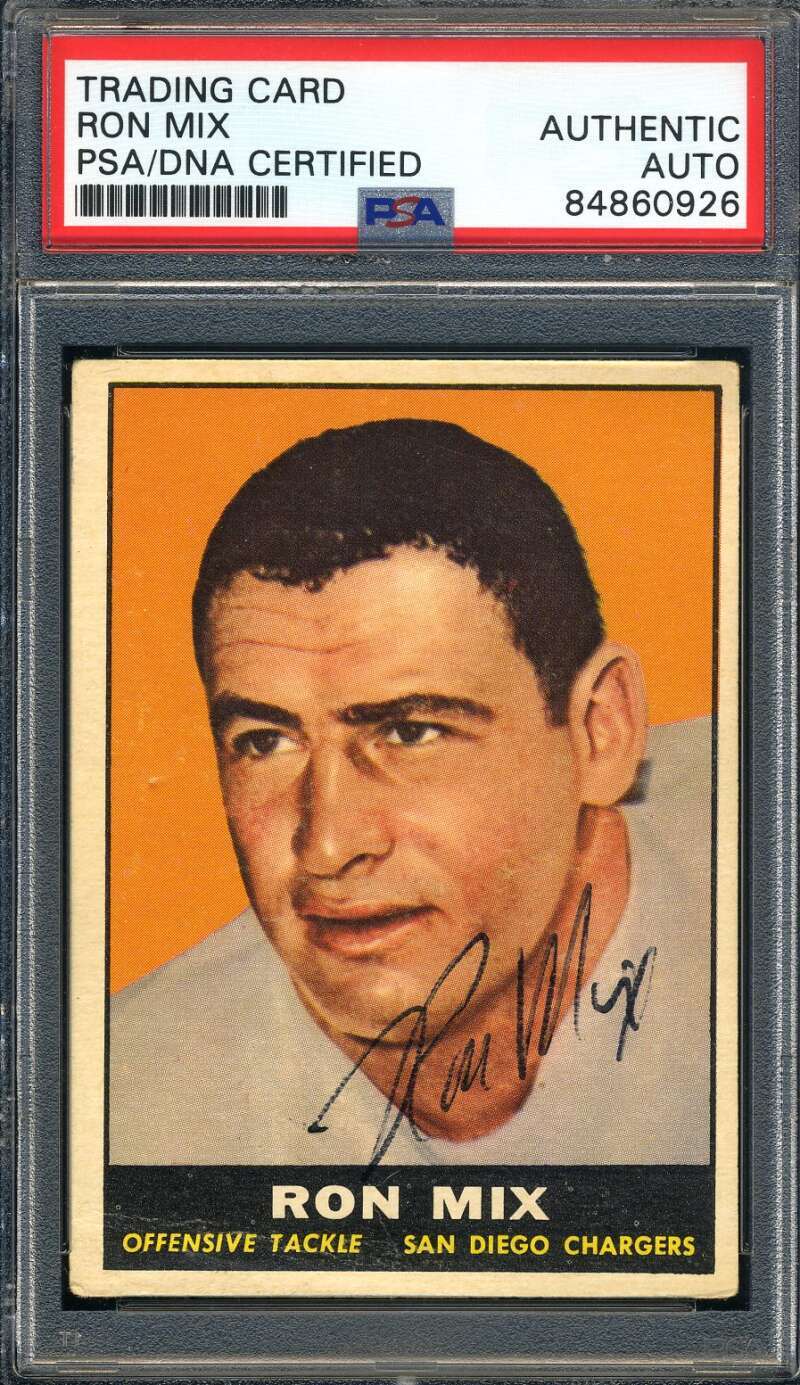 Ron Mix PSA DNA Signed 1961 Topps Autograph