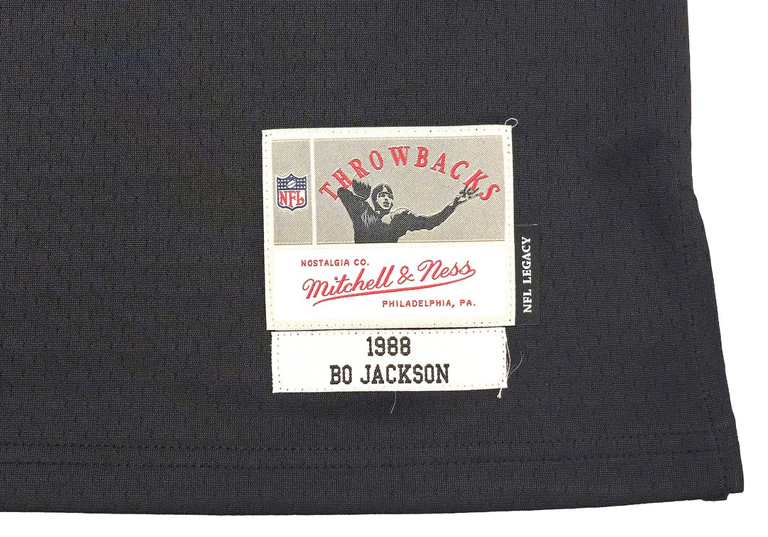 Raiders Bo Jackson Auto Black Authentic Mitchell Ness Throwback Jersey Sz L BAS