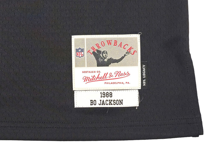 Raiders Bo Jackson Auto Black Authentic Mitchell Ness Throwback Jersey Sz L BAS