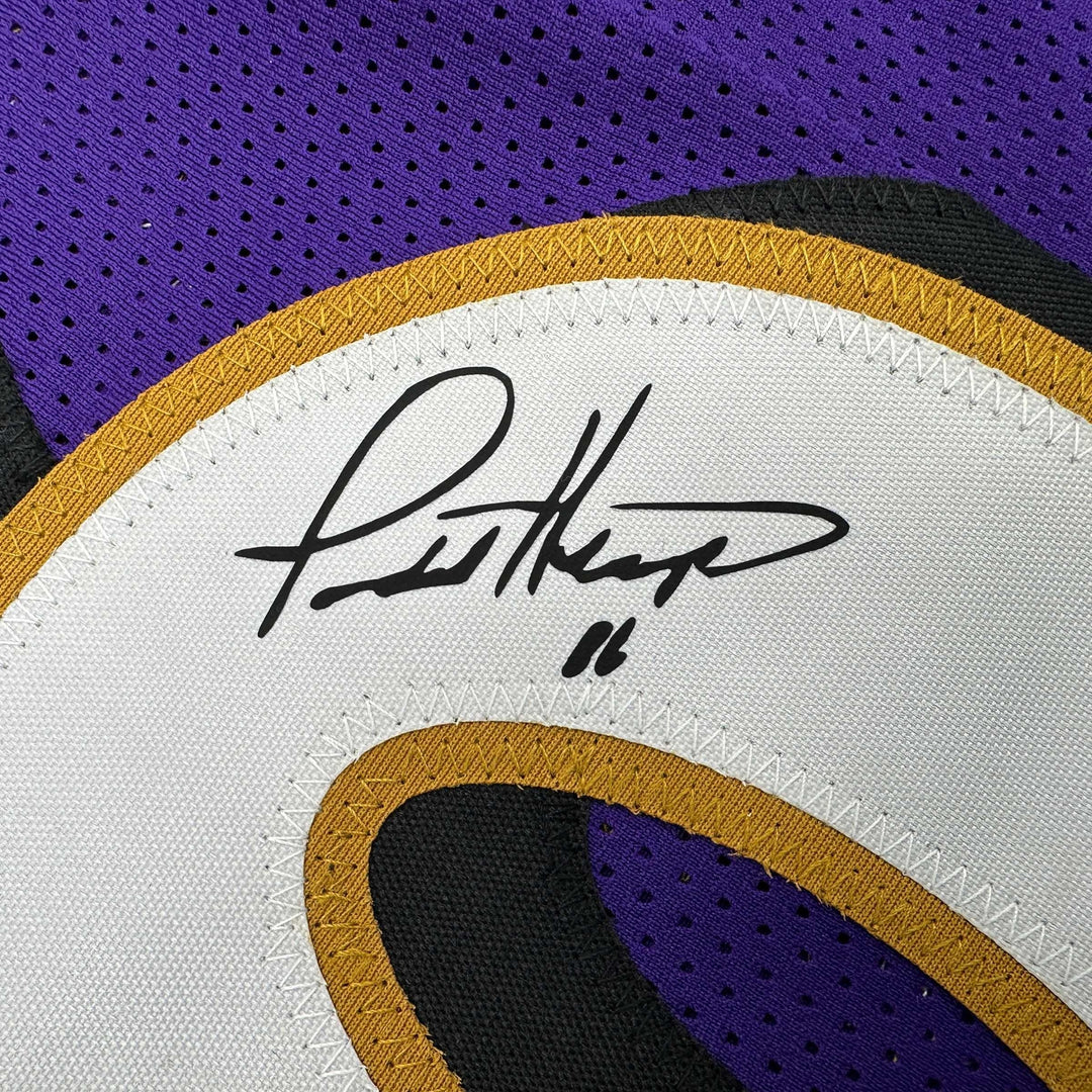 Facsimile Autographed Todd Heap Baltimore Purple Reprint Jersey Size Men's XL