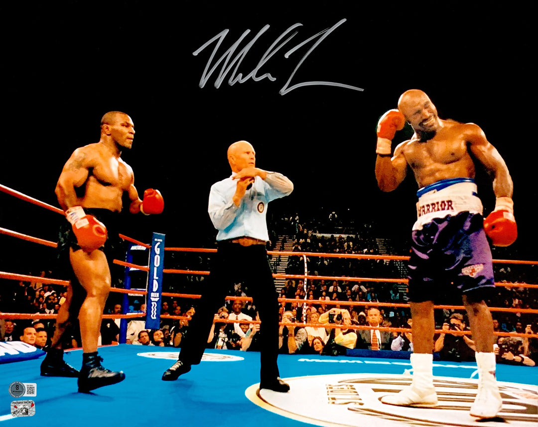 Mike Tyson Signed 16x20 Photo vs. Evander Holyfield Beckett