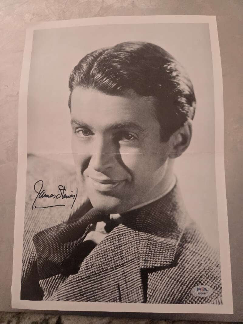 James Stewart PSA DNA Coa Signed 10x15 Photo Autograph