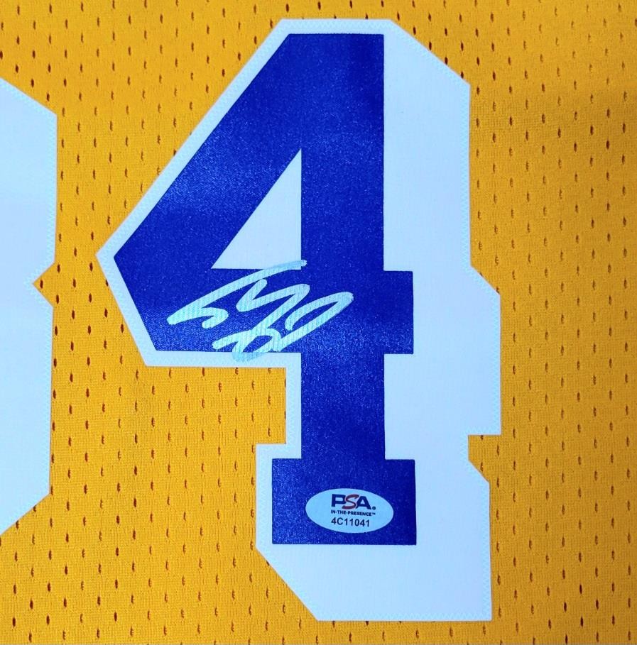 Shaquille O'Neal Shaq signed Mitchell & Ness 1996-97 Lakers Jersey autograph PSA